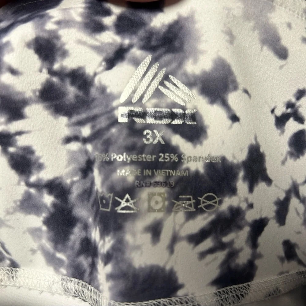 **SOLD**RBX | women’s athletic leggings size 3X tie dye plus workout pants - Picture 10 of 11